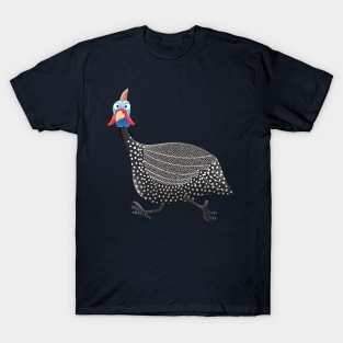 Funny guineafowl cartoon illustration T-Shirt